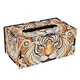JICFDAO DIY Diamond Painting Tissue Box 22.5x12.7x10.5cm Diamant Malerei Rechteckige Papiertaschentücher Box Taschentüchspender Aufbewahrungsbox für Bad Küche Büro Schlafzimmer und Wohnbereich Tiger