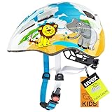 uvex Kid 2 - Leichter Fahrradhelm für Kinder - individuelle Größenanpassung - erweiterbar mit LED-Licht - Desert - 46-52 cm