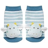 Fehn Rasselsocken Baby Drache – Babysocken mit Rassel Funktion und Drachen-Köpfchen – Socken zur Förderung der Motorik – Babykleidung ideal als Erstlingssöckchen – Für Babys & Kinder von 0-12 Monaten