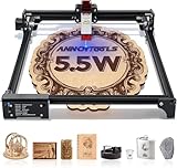 ANNOY TOOLS Lasergravur Maschine, 5.5W Ausgangsleistung, 12V komprimierter Punkt 10000 mm/min Laser Graviermaschine, Gravurwerkzeug für Metall/Glas/Holz, Lasergravurbereich 400x400mm