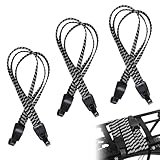 3 Stück Gepäckspanner, Gummispanner mit Haken, Gepäckträger Spanngurt, Fahrrad Spanngurt Elastisch, Spanngurte verstellbar, Befestigungsgurt für Motorrad, Fahrrad, Rucksack