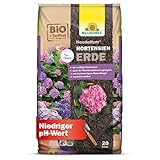 Neudorff NeudoHum HortensienErde – Torffreie Bio-Erde für prächtige Hortensien in Topf und Kübel. Auch für Moorbeetpflanzen geeignet, 20 Liter, Braun