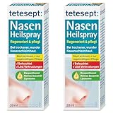 tetesept Nasen Heilspray – Nasenspray zur Regeneration und Pflege bei trockener, wunder Nasenschleimhaut – Nasenpflege mit Liposomen, Sesamöl & Dexpanthenol – 1 x 20 ml (Packung mit 2)