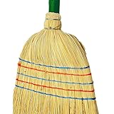 Shine Shack – Hochwertiger Hexenbesen 5-Naht mit Buchenholzstiel & Holzgewinde ca. 141x34x5 cm – Robuster Reisigbesen Reisstrohbesen für Garten & Hof – Sorghumbesen Kehrbesen für effektive Reinigung