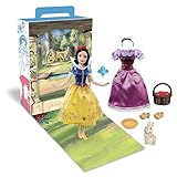 Disney Store Offizielle Schneewittchen Storybook Kollektion Puppe, Schneewittchen und die Sieben Zwerge, 28 cm, Voll Bewegliches Spielzeug mit Zubehör, Geeignet für Kinder Ab 3 Jahren