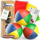 Weidebach® 3X Qualitäts Jonglierbälle + 3 Tücher, Ø 67 mm Jonglierbälle Anfänger, 130g schwer, wasserunempfindlich, Juggling Balls inkl. Anleitung, Jonglierbälle Profi, Jonglierball, Jonglieren Set