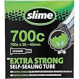 Slime 30057 Rad Reifenschlauch mit Slime Dichtmittel für Einstiche, Selbstdichtend, Verhindern und Reparieren, Schrader Ventil, 35/43–622 mm (700 x 35/43c)