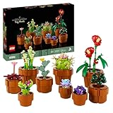 LEGO Icons Mini Pflanzen, 9 künstliche Blumen zum Bauen, Botanical Collection Sammel-Set für Erwachsene mit baubarem Terrakotta-Topf, Wohndeko, Geschenk für Frauen und Männer 10329