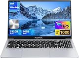 ACEMAGIC Laptop, 15,6 Zoll FHD Metallgehäuse, 16GB DDR4,512GB SSD Notebook Computer, Intel 12th Alder Lake Quad-Core N95(3,40GHz) schlägt N5095, Leichter Laptop mit WiFi, BT5.0, USB 3.2×2, Type C,HDMI