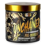 UNCHAINED - Pre Workout Booster mit Ecdysterone/Cola Orange / 20 Servings (400 g) mit Koffein/L-Arginin, L-Citrulin-Malat, Beta-Alanin & 14 weitere Wirkstoffe / 100% Fokus, Pump & Energy