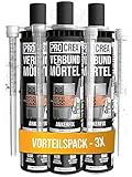 PROCREA® -NEU- 3x Injektionsmörtel 'Ankerfix' [inkl. 6x Premium-Mischern] Hochleistungs Montagemörtel & Verbundmörtel für mittlere Schwerlasten - 2K Klebedübel & Flüssigdübel für innen & außen