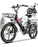 KAISDA E Bike Elektrofahrrad E-Bike mit 36V20.8Ah Abnehmbarer Akku,All-Terrain Ebike,mit 20 Zoll Fat Tire,7-Gang,LCD-Display Faltbares Elektrofahrrad für Lange Reichweite bis 90KM
