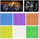 Cisyia 72 Stück Speichenreflektoren Fahrrad, Fahrradspeichen Reflektoren Speichen Fahrrad Aufkleber Reflektierende Speichenperlen für Speichenräder Dekoration (6 Farben)