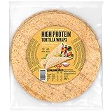 BODY ATTACK TORTILLA WRAPS 280 g / 4 Portionen, eiweißreicher Weizentortilla mit Proteinen aus drei Quellen, 15 g Protein pro Wrap, wenig Zucker, vegan & halal, ballaststoffreich