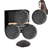 Seifenstück gegen graues Haar,schwarzes Sesam-Ginseng-Seifenstück,tiefenreinigendes Shampoo,Haar-und Bartseife für fettige Kopfhaut, Unisex-Gebrauch,feuchtigkeitsspendend und volumengebend, (4 PCS)