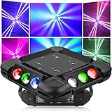 UKing Moving Head 12 LED 150W Beam Bühnenlicht RGBW Disco Party Licht, 16CH LED Moving Heads DMX Auto Musik Aktivierung Stroboscooplicht Discolichteffekt für Party DJ Disco Bar Bühnenlicht