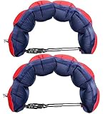 2 Stück Schwimmgürtel Aufgeblasen, Verstellbarer Schwimmgurt, Aufblasbarer Schwimm Trainingsgürtel Schwimmgürtel für Kinder und Erwachsene, Wassersport Schwimmtraining Hilfsschwimmen, Rot