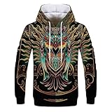 PANVER Langärmeliges Sweatshirt Herren 3D Digitales Drucken Mode Casual Hoodies Jugend Persönlichkeit Trend Kapuzenpullover GG-03 3XL