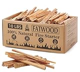 4,5 kg Fatwood Fire Starter Sticks, 100% Natur Anzündholz, Kiefer Brennholz Feuerstarter für Lagerfeuer, Herd, Kamin, Lagerfeuer, Grill