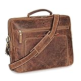 DONBOLSO Laptoptasche San Francisco - Leder arbeitstasche herren und Damen - Aktentasche für 13-15.6 Zoll Laptop mit Abnehmbarem Schultergurt - Stilvolle Umhängetasche für Business und Freizeit