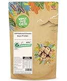 Wholefood Earth TVP Natural Chunks Soja Protien - GMO Frei - Vegan - Milchfrei - Ohne Zuckerzusatz, 500g