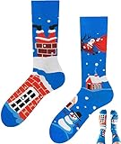 TODO COLOURS Weihnachten Socken Damen und Herren Lustige Weihnachtssocken (39-42, Santa Gift)