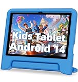 JIKOCXN Kinder Tablet 10 Zoll, Octa Core Android 14 Tablet für Kinder, 10GB RAM+64GB ROM, 1280x800 LCD Touchscreens, 6000mAh, WLAN 5, BT5.0, Dual Kamera, GPS (Blau)