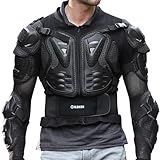 Wildken Motorrad Schutz Jacke Pro Motocross ATV Protektorenjacke mit Rückenprotektor Scooter MTB Enduro für Damen und Herren (Schwarz, S)
