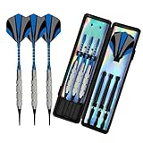 Dartpfeile mit Kunststoffspitze, Steel Dartpfeile, Targets Steeldarts mit Kunststoffspitze, Soft Flights Darts für Elektronische Dartscheibe, Soft Dart Pfeile Set Innenaktivitäten, Steel Darts