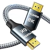 ARISKEEN 8K HDMI 2.1 Kabel 4M, 48Gbps High Speed Nylon Geflochtenes HDMI Kabel, Unterstützt 8K@60HZ, 4K@120Hz, Kompatibel mit PS5/4 TV Monitor Blu-ray Soundbar DVD Laptop