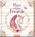 Meine ersten Freunde – Einhörner (Aquarell-Optik): Freundebuch für Kita, Krippe, Kindergarten, für Jungen und Mädchen ab 2 Jahren