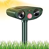 Solar Katzenschreck, Katzenschreck Katzenschreck Ultraschall Tiervertreiber mit Bewegungsmelder, Outdoor Wasserdicht Schädlingsbekämpfer für Eichhörnchen Katzen Hunde Ratten