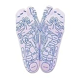 Socken Chinese Heritage Akupunkturpunkt-Socken mit Fußmassage-Set, klare Positionsanzeiger für einfaches Zielen (White, One Size)