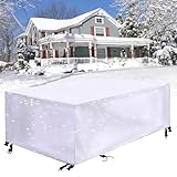 LSYALUCK Gartenmöbel Abdeckung, Abdeckung für Gartenmöbel, Winddicht Anti-UV 420D Oxford Gewebe, 72x60x60cm/LxWxH Regenschutz und Staubfest, für Tisch und Stühle Abdeckplane Gartenmöbel