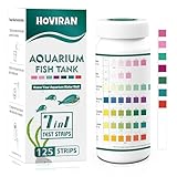 7 in 1 Aquarium Teststreifen, 125 Count Fisch Tank Teststreifen für Süßwasser Salzwasser Teich, Wasser-Test-Kit Aquarium für Chlor, Gesamthärte, Karbonat, Alkalinität, Nitrat, Nitrit und pH