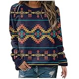 MINYA Damen-Pullover, ohne Kapuze, Langarm, schick, elegant, Sweatshirt, Streetwear, bedruckt, lockere Bluse, Top, Bluse, Top, Bluse, lässig, große Größe, 15 - Schwarz, 36