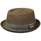 Stetson Strohhut Pork Pie Robstown Toyo - Sonnenhut Damen/Herren - Strandhut - Hut aus Toyo-Stroh mit Sonnenschutz 40 - Fedora Frühjahr/Sommer - Sonnenhut braun S (54-55 cm)