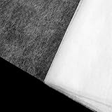 Bruislard Bügelvlies Stoff 150 x 200 cm Weiß Leichtes Bügeleinlage Stoff Kleben Aufbügelbare Vlies Einlagestoff Statt Nähen Dünnes Klebefolie für Nähhandwerk Klamotten Basteln Heimwerken Stickereien