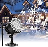 LustLocke Schneeflocken Projektor Lichter im Freien, 9W Super heller, Schneefall Lampe Nacht Licht Projektion, LED Weihnachten Projektor Lichter wasserdicht für Christmas, Halloween, Hochzeit