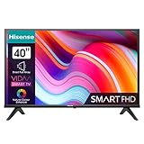 Hisense 40E4KT 101cm (40 Zoll) Fernseher Full HD Smart TV, Triple Tuner DVB-T2 / T/C / S2 / S, Works with Alexa, WiFi, Game Mode, Hotel Mode, Schwarz [2023], Betriebsystem VIDAA U