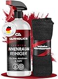 CARHOLICS® Profi Auto Innenraum Reiniger Set (500ml) inkl. Mikrofasertuch I Made in Germany I Cockpit Reiniger Innenraumreiniger Auto für Kunststoff, Polsterreiniger Cockpitpflege Auto