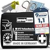 Upgrade4cars Auto Verbandskasten 2026 DIN 13164 - Made in Germany - Erste Hilfe Set Europaweit Gültig | Verbandtasche auch für Zuhause & Unterwegs