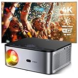 XIWBSY Beamer 4K, 20000 Lumen LED Beamer Android, Full HD 1080P Bluetooth Beamer, LED Heimkino Video Beamer 300 '' Display, Eingebaute APP/WiFi Mirroring Smart Projektor