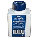 EXPLORER Nahtdichter mit Pinsel zum Abdichten für Zelte, Tarp, Regenjacken, Regencape, LKW Plane