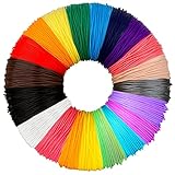 3D Pen Filament PLA 20 Colours 10 m Each - 3D Pen PLA Filament 1.75 mm 3D Pen Paint Set for ODRVM, Tecboss, Lovebay, 3D Pen and 3D Printing Pen (PLA)