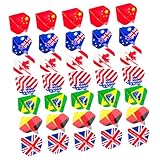 ELAYARD 27 Stück Teiliges Dart Flights mit Nationalflaggen Austauschbare Praktische und Tragbare Pfeilflügel für Glattes Fliegen Geeignet für Anfänger und Profi dartpfeile