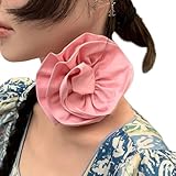 Wjsdsg Elegante Geknotet Taille Gürtel Große Stoff Rose Taille Seil Anpassen Hüftgurt Frauen Haarband Hochzeit Haar Dekore