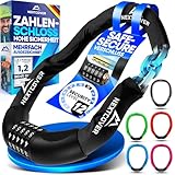 NEXTCOVER® Fahrradschloss mit Zahlencode LockPro - Das Original - [SAFESECURE] hohe Sicherheit I 5- stelliger Zahlencode, Zahlenschloss Fahrrad Stahl I Bike Lock für E-Bike I Kettenschloss