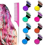 8 Stück Haarkreide für Kinder,Haarkreide für Mädchen,Hair Chalk,Haarfarbe Auswaschbar,Haarfarbe Auswaschbar Temporäre Leuchtende Haarfarbe für Kinder,Weihnachten, Geburtstagsparty