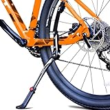 RBRL Fahrradständer Aluminiumlegierung, Seitenständer Fahrrad Universal für 26-29 Zoll, Stabil Fahrradständer für Mountainbike/Rennrad/MTB, Höhenverstellbar mit rutschfestem Gummifuß